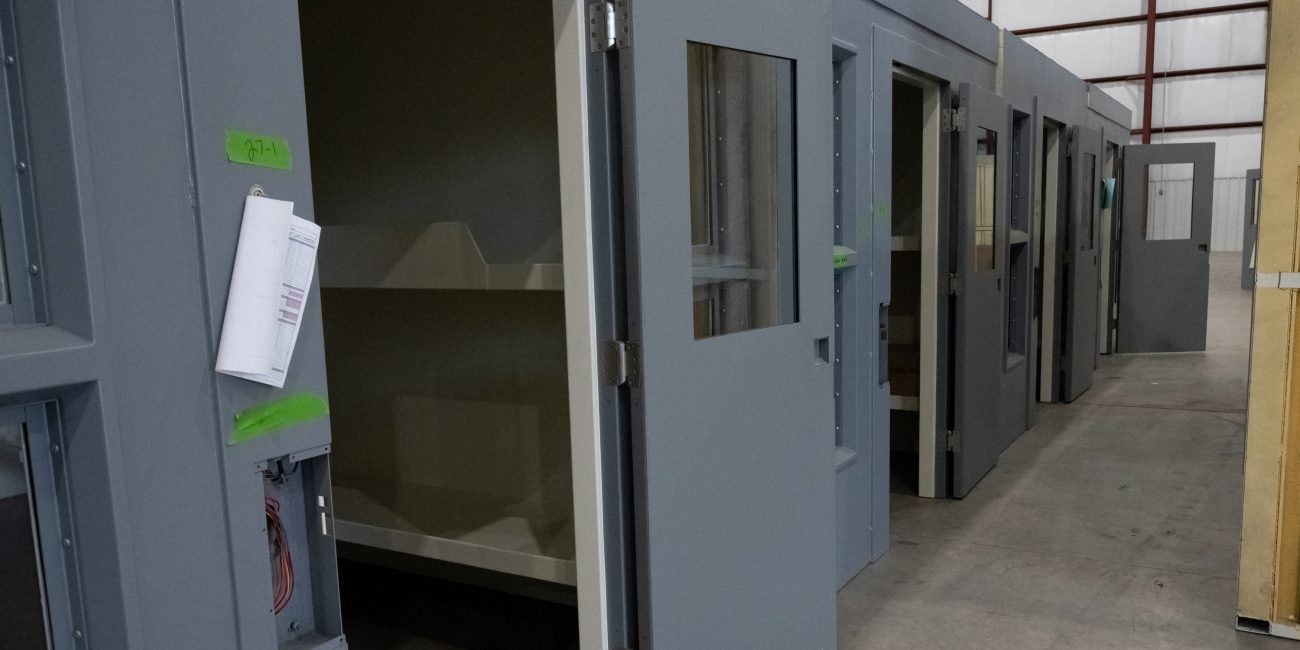 Detention cells in the manufacturing facility