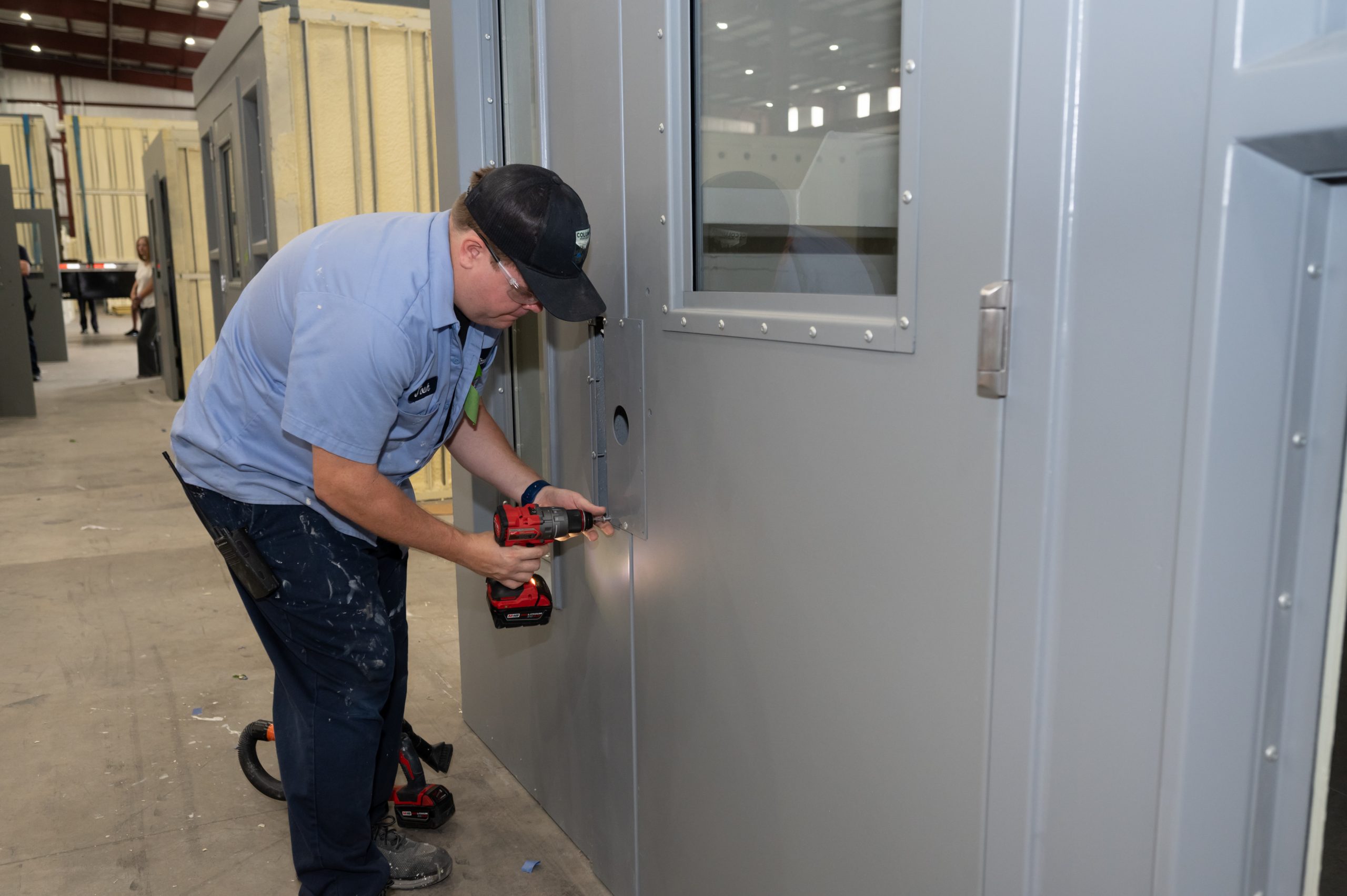 Installing jail cell lock hardware